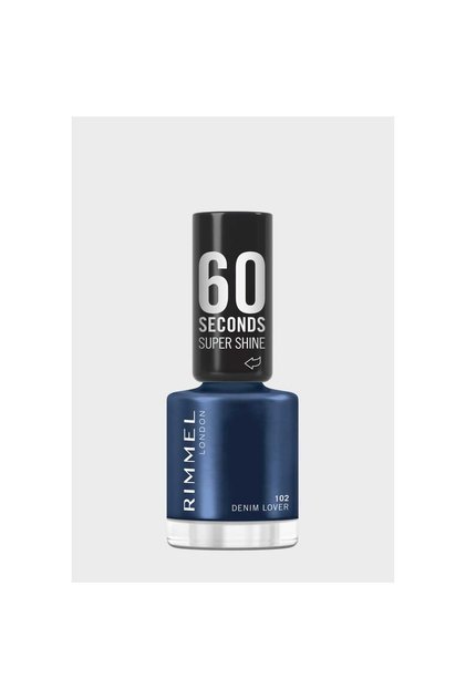 60 Seconds Super Shine Nail Polish, 102 Denim Lover