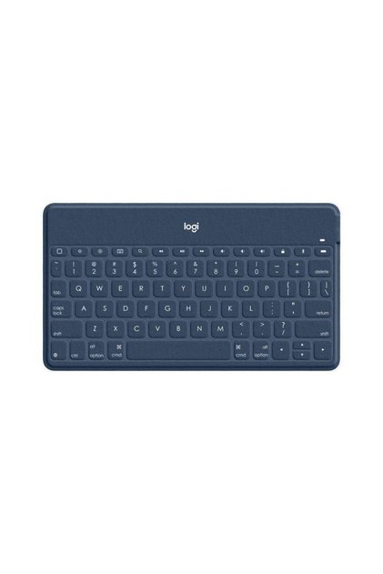 Безжична Bluetooth клавиатура Keys-To-Go за iPhone, iPad и Apple TV - Лека и преносима, Испанска QWERTY подредба, Синя