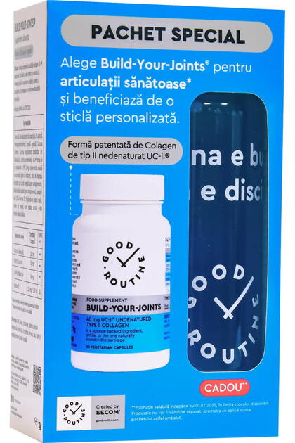 Pachet Build-Your-Joints 30 capsule vegetale + Sticla Cadou Secom