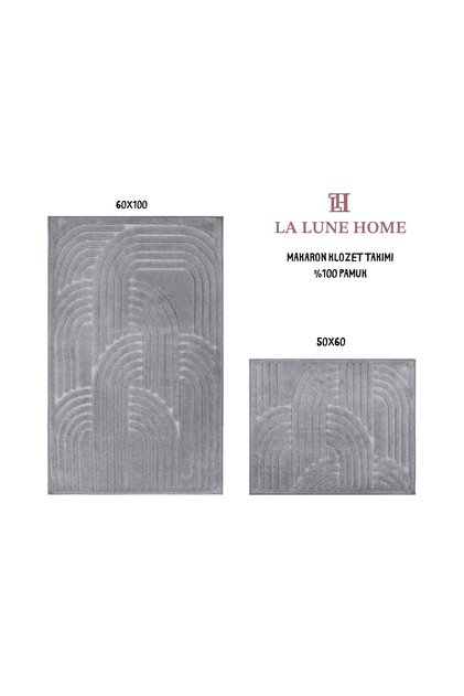 Makaron Bath Mat Set 100% Cotton 2-Piece