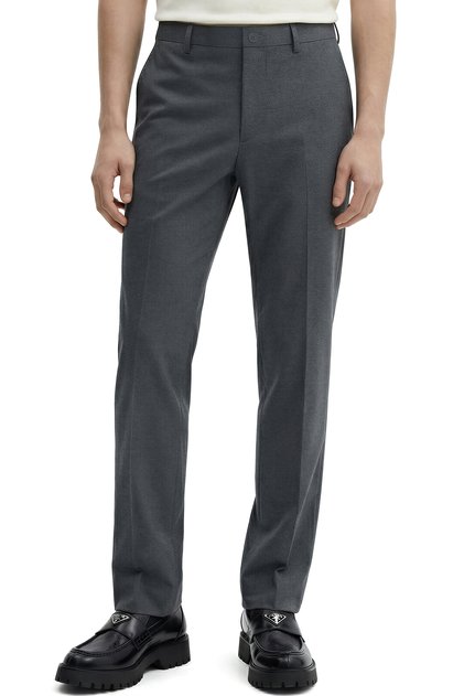 Plain Fabric Slim Fit Classic Men's Trousers Taffarel