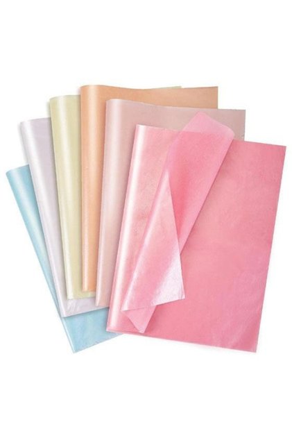 Hartie de matase / tissue Dalprint dpCraft perlata, pastel, pentru decoratiuni, multicolor, 30 foi, 50x35 cm