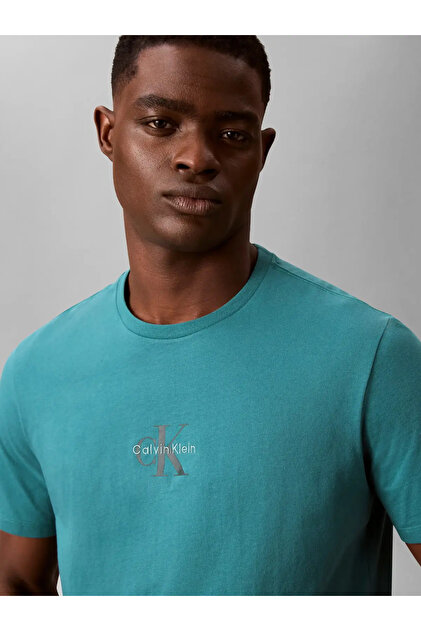 SS 30S MICRO MONOLOG, 8ZU Erkek Yeşil T-Shirt & Polo