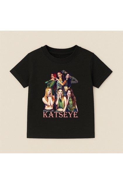 Katseye Printed Crew Neck Cotton Short Sleeve Kids & Youth T-Shirt