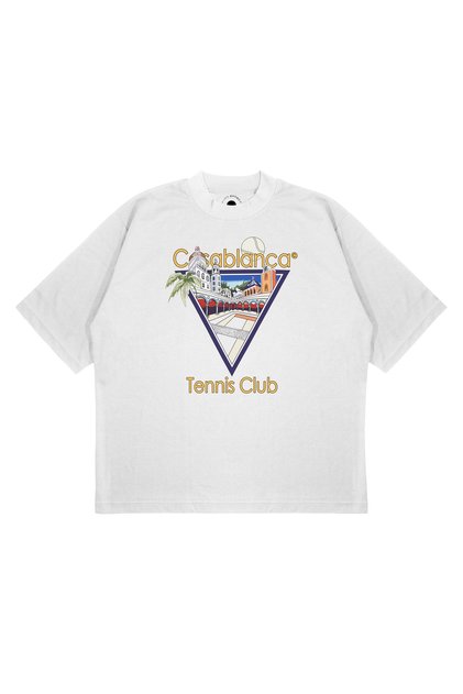 Unisex Oversize Casablanca Baseball Printed Boxy Fit Thick Fabric (240Gsm) T-Shirt