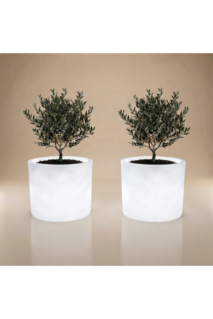 Kit 2 Pots of Lora Led Lighting Planters