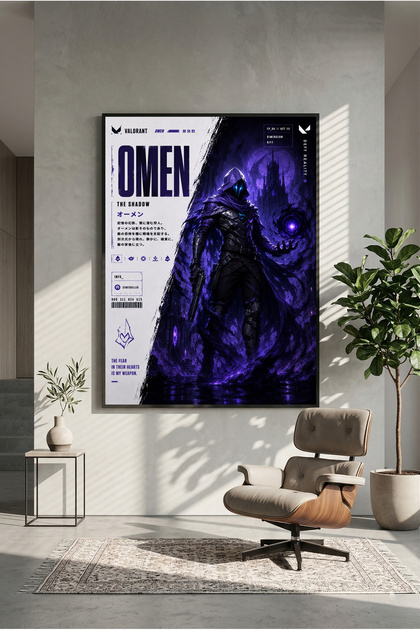 Valorant Omen Art Ahşap Tablo Poster (Çerçevesiz)