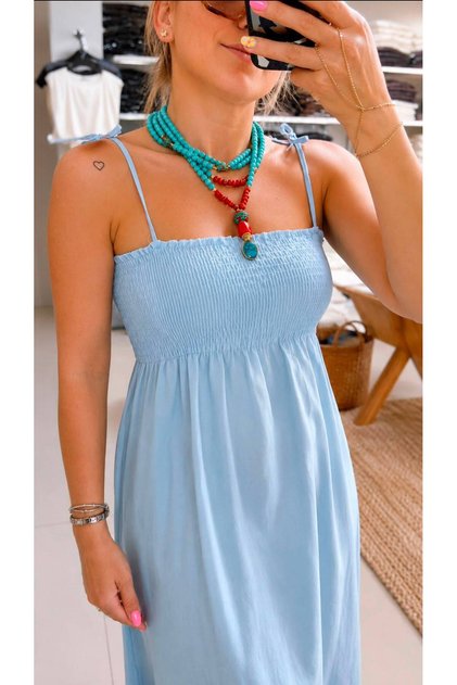 Gipeli Adjustable Strap Maxi Length Comfortable Cut Summer Long Dress