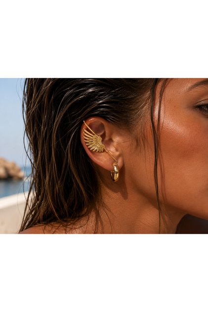 Vip Seri Gold Wing Earcuff
