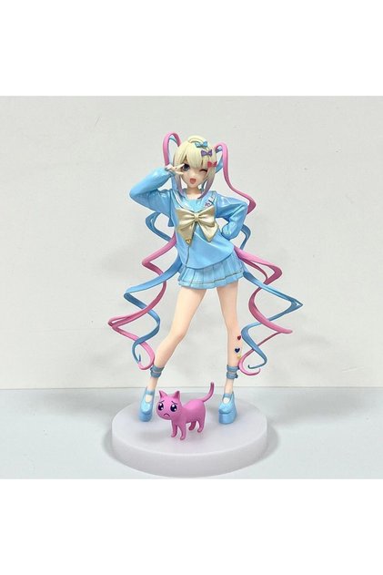 no box Needy Girl Overdose Anime Figure with cat Action Figures Virtual Uploader PVC Collection Mode