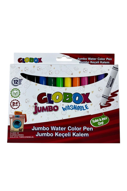 Jumbo Washable Felt-Tip Pen 12 Colors