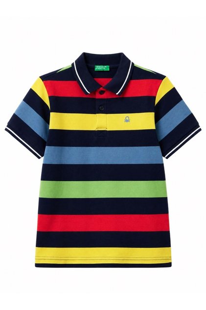 Benetton Boys' Colorful Striped T-Shirt Multicolor