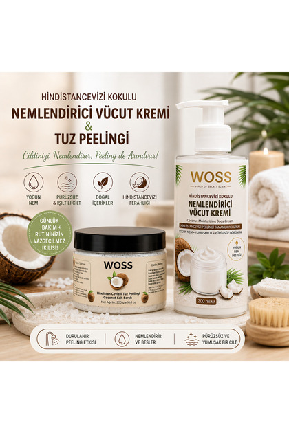 WOVE Neutramist & Peeling Gel セット Woss HİNDİSTANCEVİZİ KOKULU VÜCUT BAKIM SETİ - Fiyatı, Yorumları