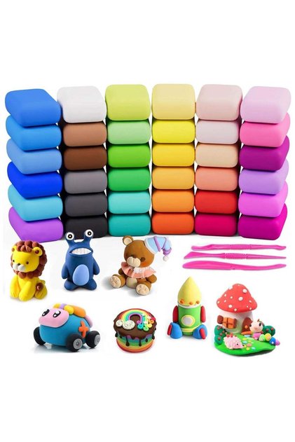 Air Dry Clay Craft Kit,36 Bright Colors,Super Light Modelling Clay,Artist Studio Toy,Creative Gift for Kids