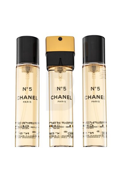 Nr. 5 – Rezervă Eau de Toilette pentru Femei, 3 x 20 ml
