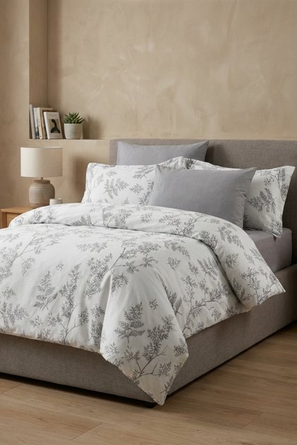 Linevra Cotton Double Bed | Elastic Sheet Bedding Set | Premium Series | Elasticized Sheet