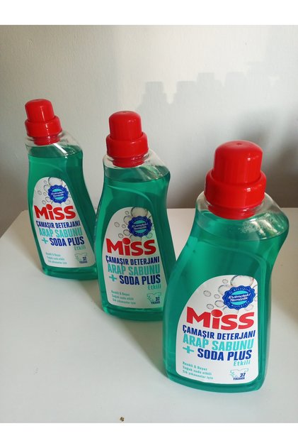 MİSS ÇAMAŞIR MAKİNESİ DETERJANI 3 ETKİLİ 1500ml x 3lü