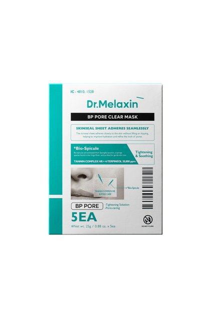 Set Masca pentru pori dilatati si textura uniforma cu Niacinamida, Dr. Melaxin BP Pore Clear Facial Mask, 5 x 25 g