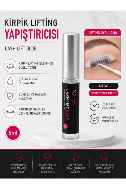 Kirpik Lifting Yapıştırıcısı Şeffaf 5 ml Profesyonel Lash Lift Glue