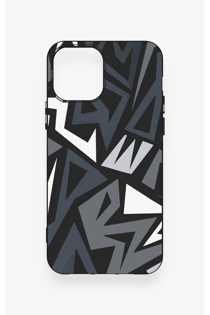 iPhone 12-12Pro Compatible Geometric Block Pattern Silicone Case