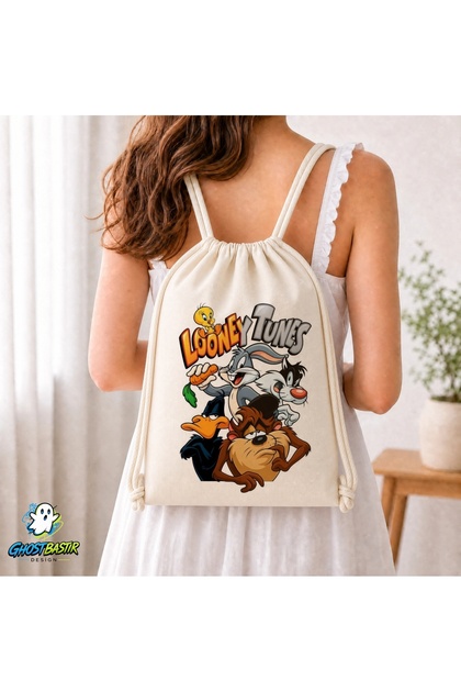 Looney Tunes Drawstring Linen Bag C176