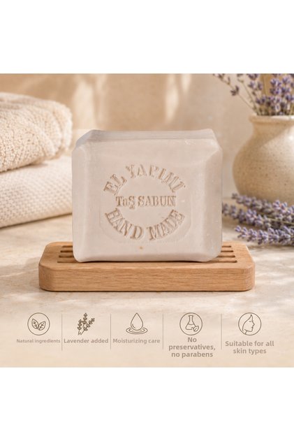 Stone Forged Hand Made Lavender Soap 120 Gr 120 Gr White