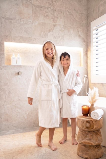Cottonverse Youth & Kids Hooded Bathrobe – 100% Cotton, Unisex