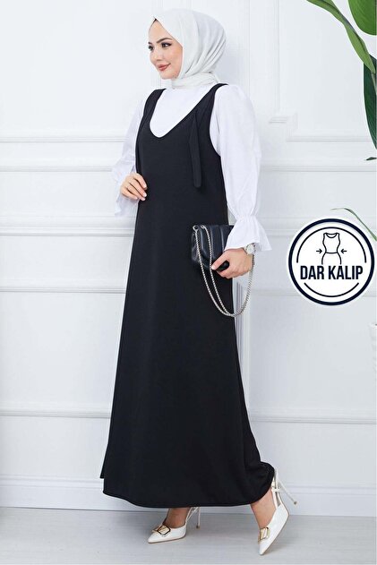 Nehir Örme Jile Elbise Siyah HM2389