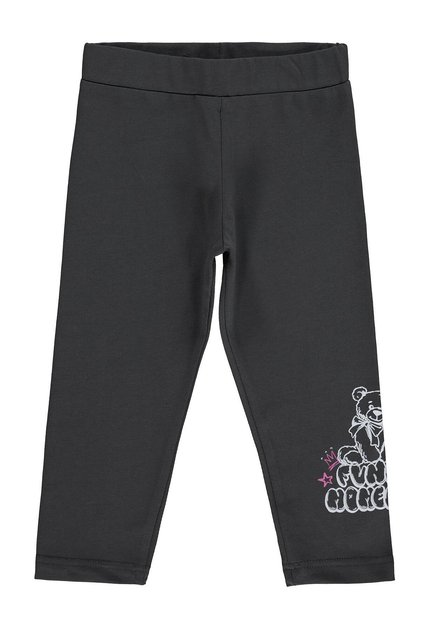 Civil Girl's Funny Moment Printed Leggings | Lycra Single Jersey Printed | School Nursery and Daily Use - Gray