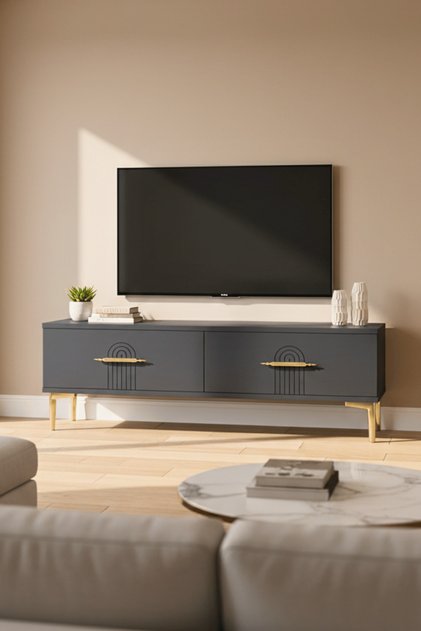 TSA1215A - İDATV120 TV STAND, TV SEHPASI ANTRASİT 120CM