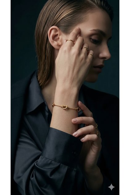 Non-Tarnish Steel Snake Chain Knot Bracelet