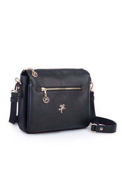 Women's Crossbody Bag Thick Adjustable Strap Bag Black Silan (Width: 26 Cm, Length: 22 cm)