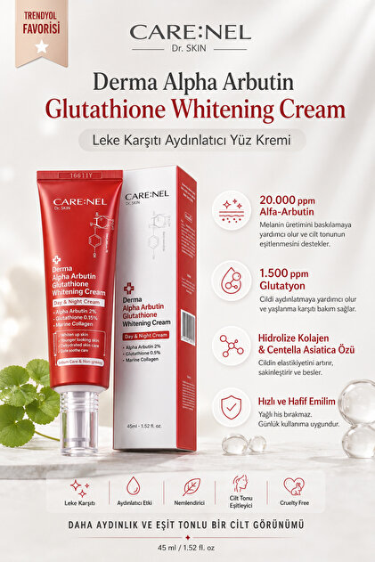 alpha arbutin glutathione whitening cream Care:Nel Derma Alpha Arbutine Glutathione Anti-Blemish Brightening Cream- Trendyol