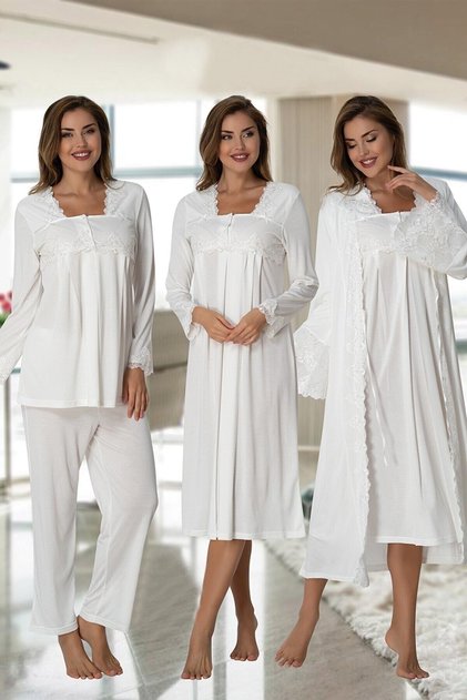 Women's Ecru Effortt Flywheel Lacy Maternity Pregnant Set of 4 7016