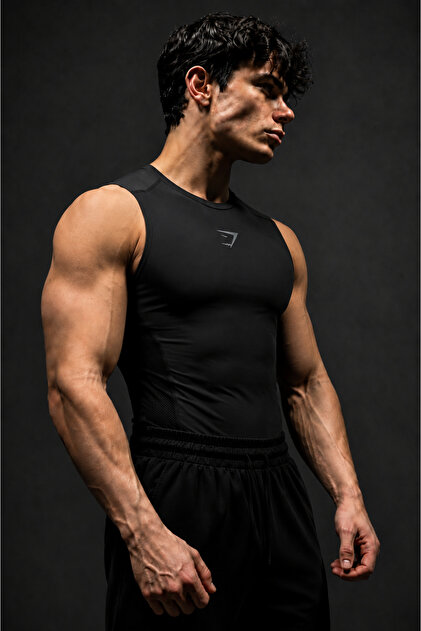 Stylovi Shark+ Premium Tank Top+ Compression Atlet | Esnek Fit