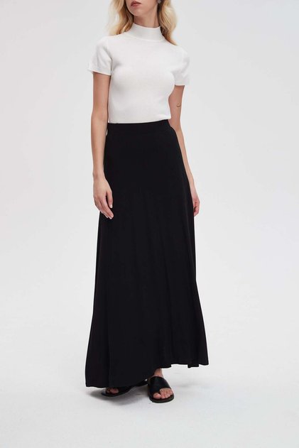 Solid Long Skirt