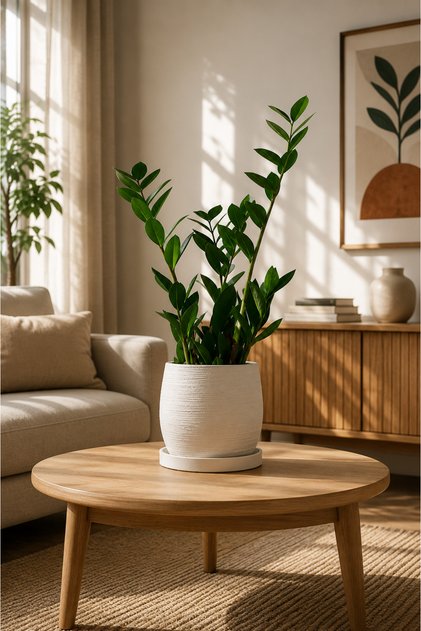 Dekoratif Beton Saksı V-122-AÇİK KREM
