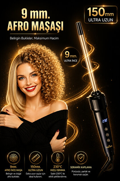 Hairens Hrs-960 - 4 Parça Saç Şekillendirme Seti | Wag Maşa & Afro