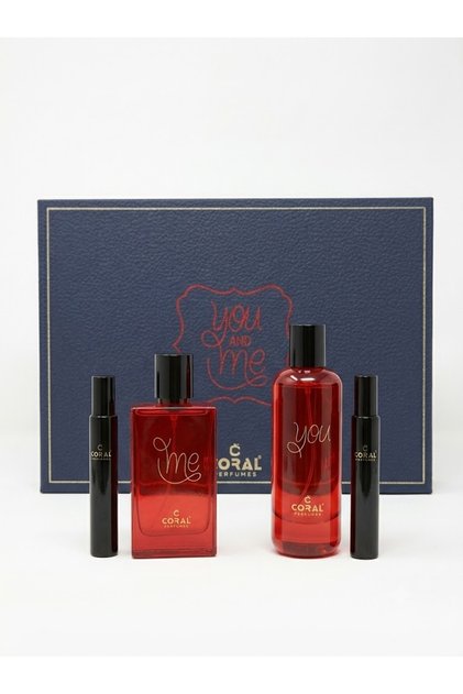 Coral You & Me EDP Gift Set For Men & Women – 100 ml EDP + 10 ml Perfume Oil