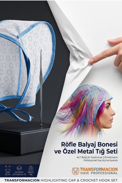 Pratik Kullan-At Röfle Balyaj Bonesi ve Özel Metal Tığ Seti – Sızdırmaz Çift Katmanlı Profesyonel Saç Açma Aparatı 722071