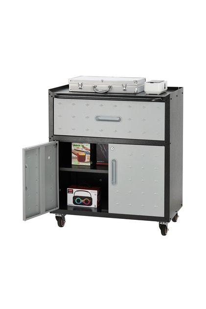 1 Drawer Tools Cart Double Doors Grey
