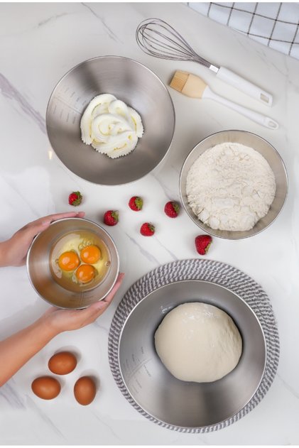 Kitchenware 4-piece Stainless Steel Mixing Bowl Set