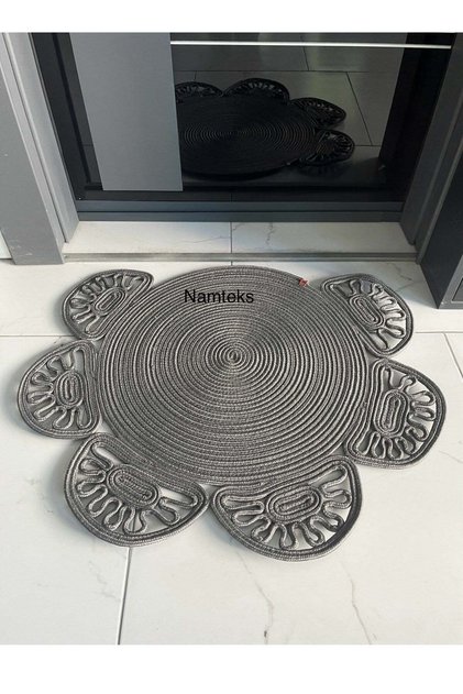 Jute Straw Gray Door Mat Bathroom Kitchen Balcony Mat Dowry Gift