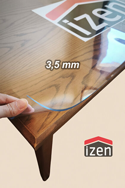 3,5 mm Şeffaf PVC Masa Örtüsü Dikdörtgen Kare Kalın Kaymaz Koruyucu Esnek Mika Asetat Muşamba