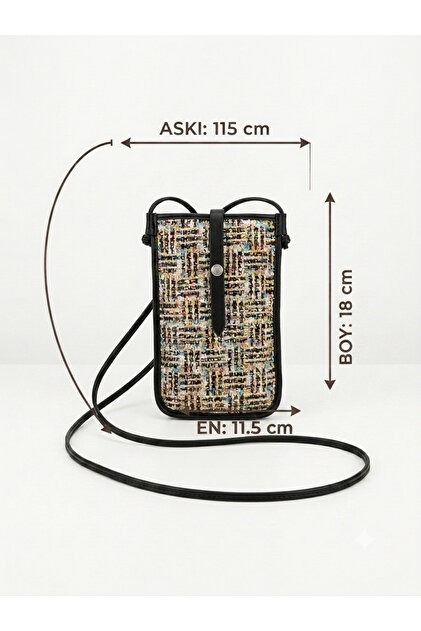 Paris Square Straw Phone Bag