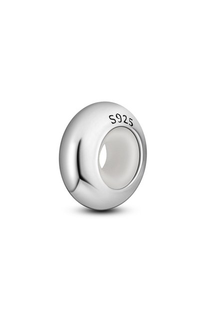STC088 Silicone Stoppers Beads 925 Silver Spacer Charms Fit Original Necklace Bracelet DIY Jewelr..