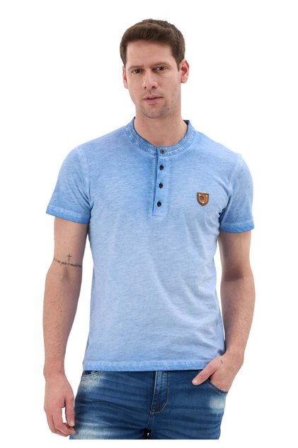 Hakim Collar Buttoned Basic Men's T-Shirt Ct835