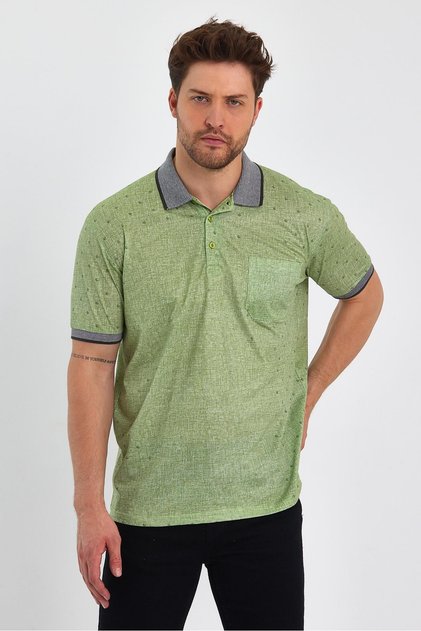 Polo Collar T-Shirt with Pockets in Merserized Fabric (1043)