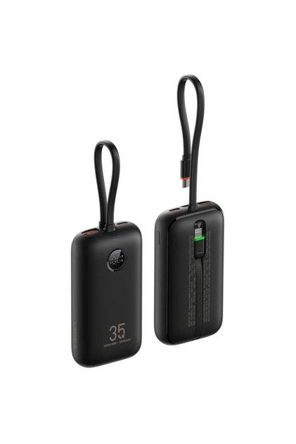 Φορητή μπαταρία W1188, USB-C, USB-A, 10000 mAh, 5 V, 2 A, 35 W, Μαύρο