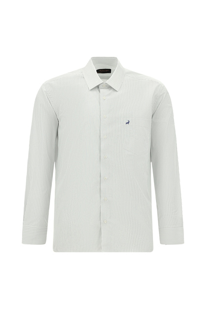 Long Sleeve Classic Striped Cotton Shirt